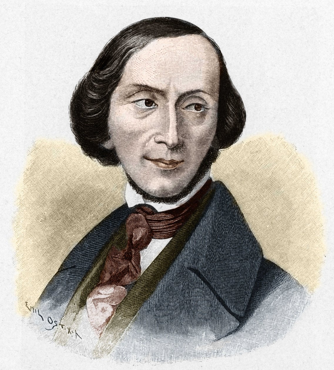 Portret Hansa Christiana Andersena (1805-1875), duńskiego pisarza. autorstwa Unknown artist