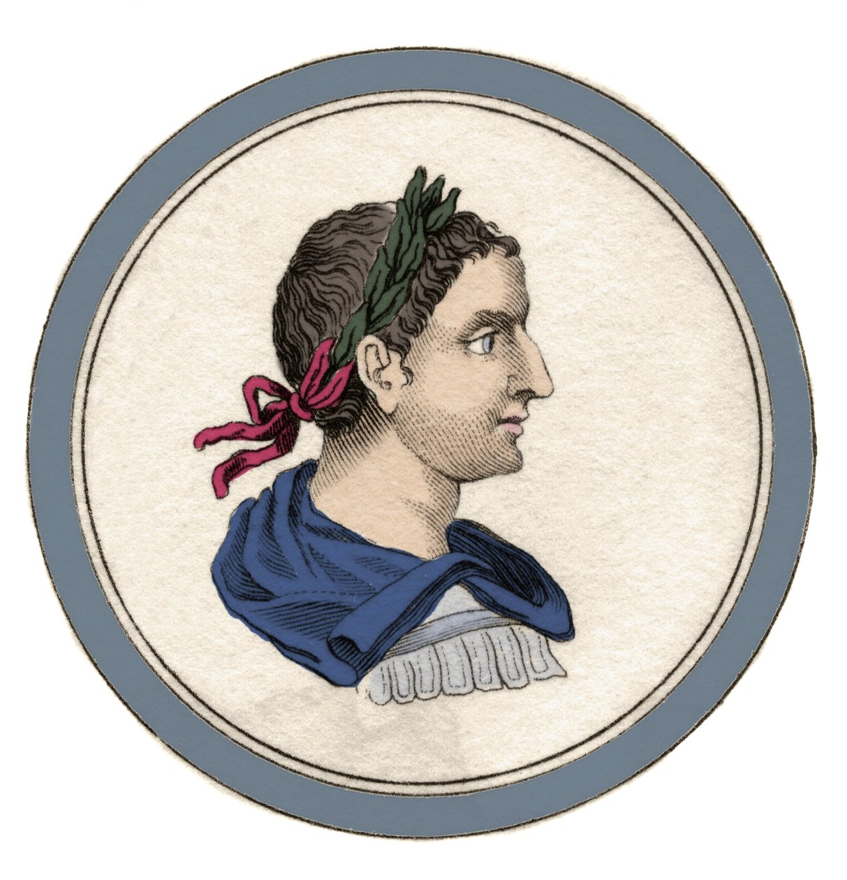 Portret Heliogabala lub Elagabala (Varius Avitus Bassianus) (Eliogabalo o Elagabalo) (w. 203-222), cesarza rzymskiego od 218 do 222 pod imieniem Marek Aureliusz Antoninus. Rycina XIX wieku. autorstwa Unknown artist