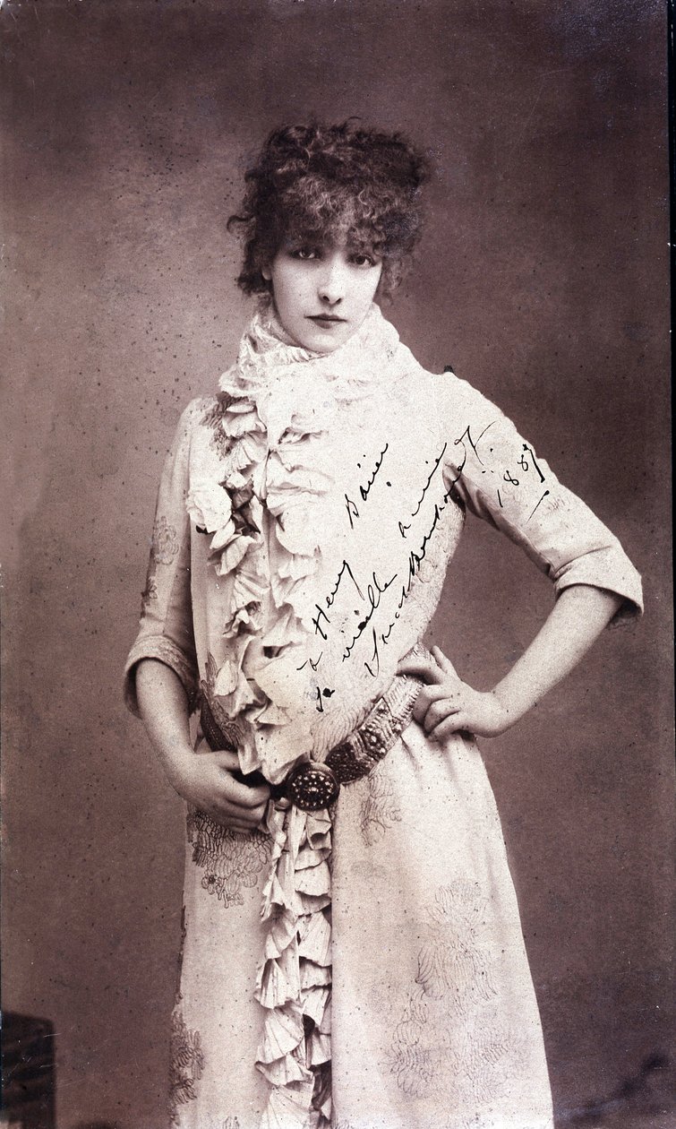 Portret Henriette Rosine Bernard dit Sarah Bernhardt (1844-1923), fotografia z autografem autorstwa Unknown artist