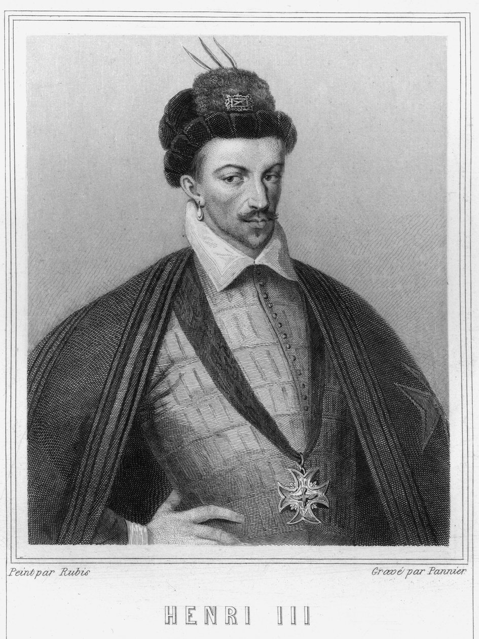 Portret Henryka III (1551 - 1589), króla Francji - w „Histoire des Français” Lavallée, rycina, sd. autorstwa Unknown artist