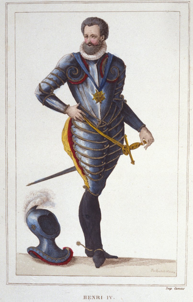 Portret Henryka IV (1553-1610), króla Francji Rycina z 1830 r autorstwa Unknown artist