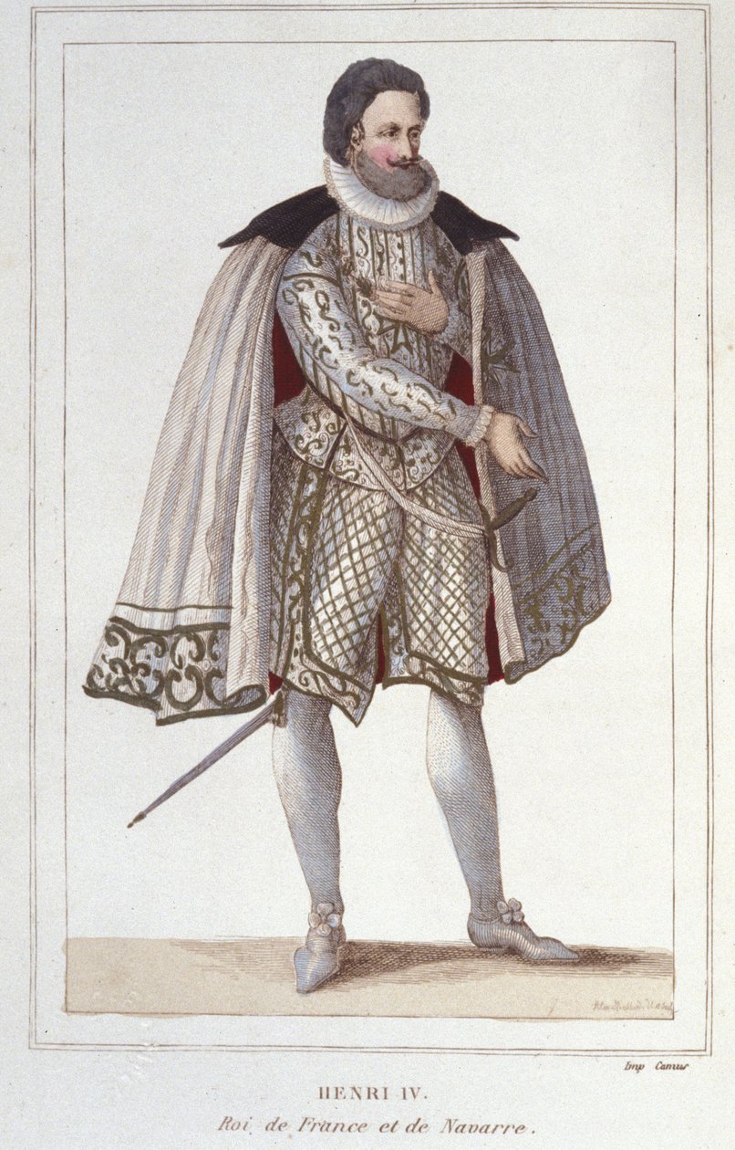 Portret Henryka IV (1553-1610), króla Francji Rycina z 1830 r autorstwa Unknown artist