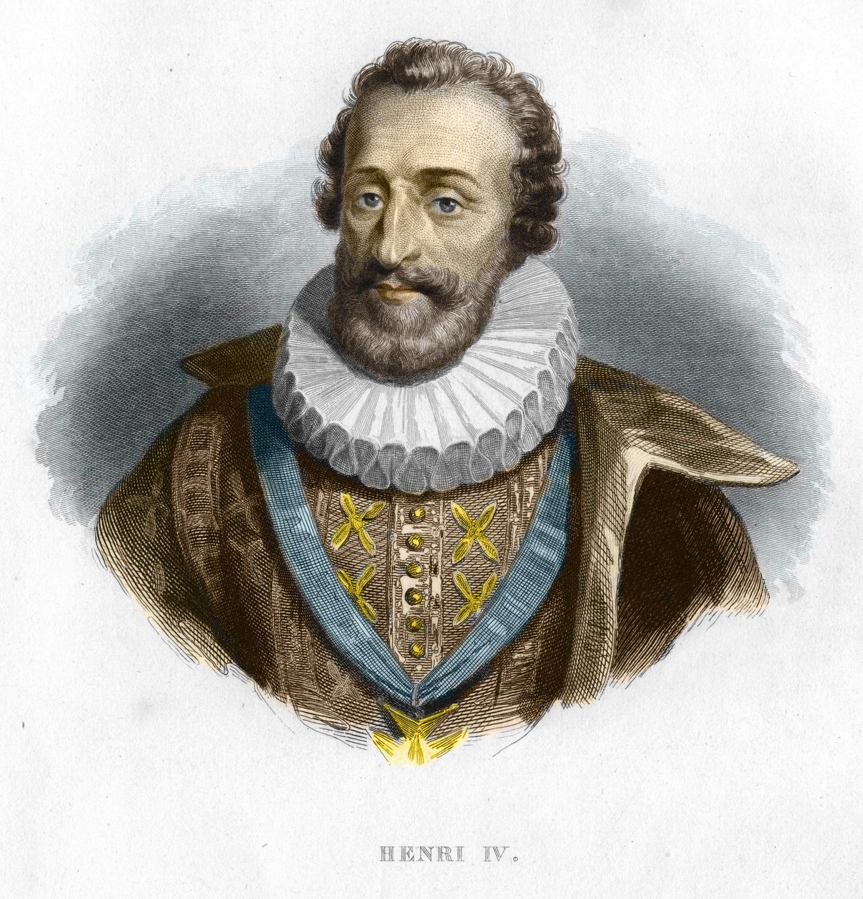 Portret Henryka IV (1553 - 1610), króla Francji grawerującego XIX wiek autorstwa Unknown artist