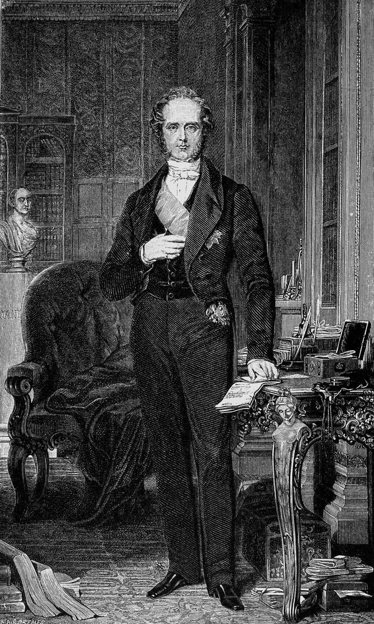 Portret Henry Temple, 3. wicehrabia Palmerston (1784 - 1865) polityk brytyjski autorstwa Unknown artist