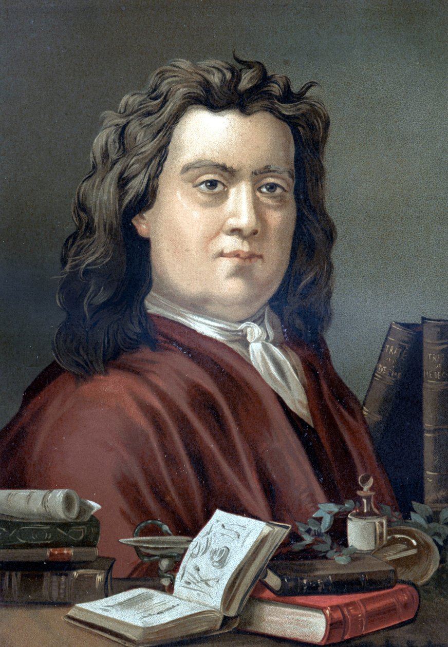 Portret Hermanna Boerhaave (1668 - 1738), holenderskiego lekarza i chemika, według „Nauka i jej ludzie” Louisa Figuiera. Barcelona 1881 autorstwa Unknown artist
