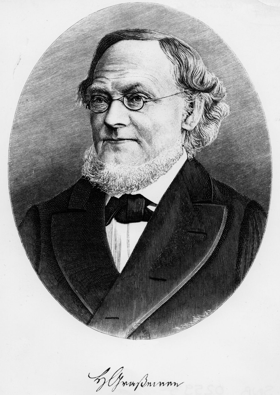 Portret Hermanna Grassmanna (rycina) autorstwa Unknown artist