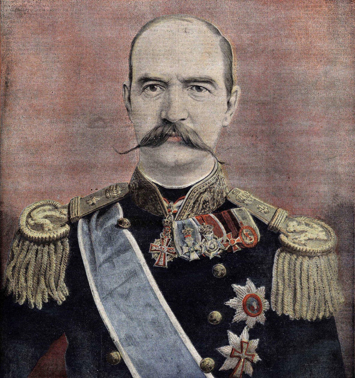 Portret Jego Królewskiej Mości Jerzego I (1863-1913), króla Grecji. Grawerowanie z 1895 roku. autorstwa Unknown artist