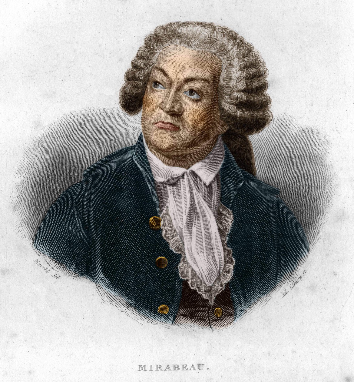 Portret Honore Gabriela (Honore-Gabriel) Riqueti, hrabiego Mirabeau (1749-1791), francuskiego polityka. autorstwa Unknown artist