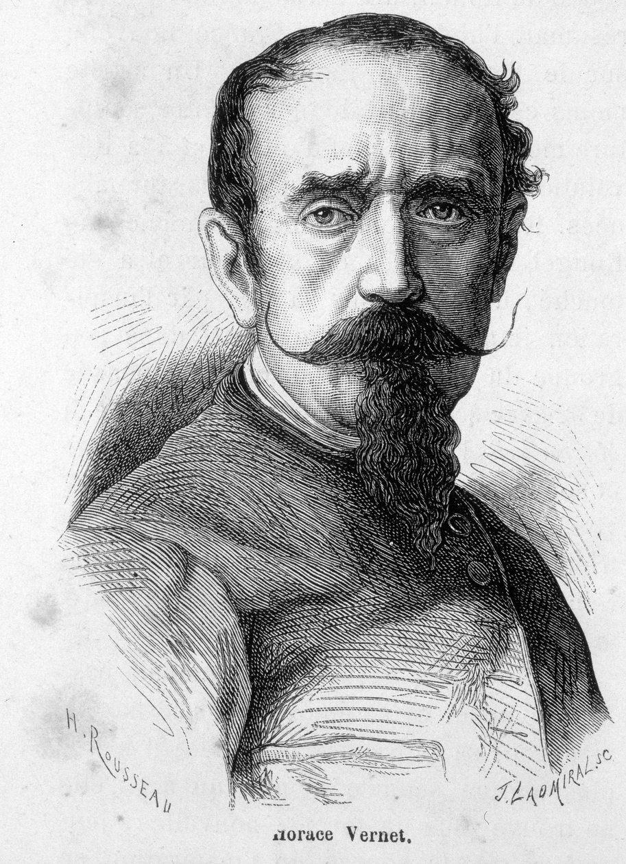 Portret Horacego Verneta (1789-1863), francuskiego malarza i rysownika, żarliwego bonapartysty, został oficjalnym malarzem Napoleona III. autorstwa Unknown artist