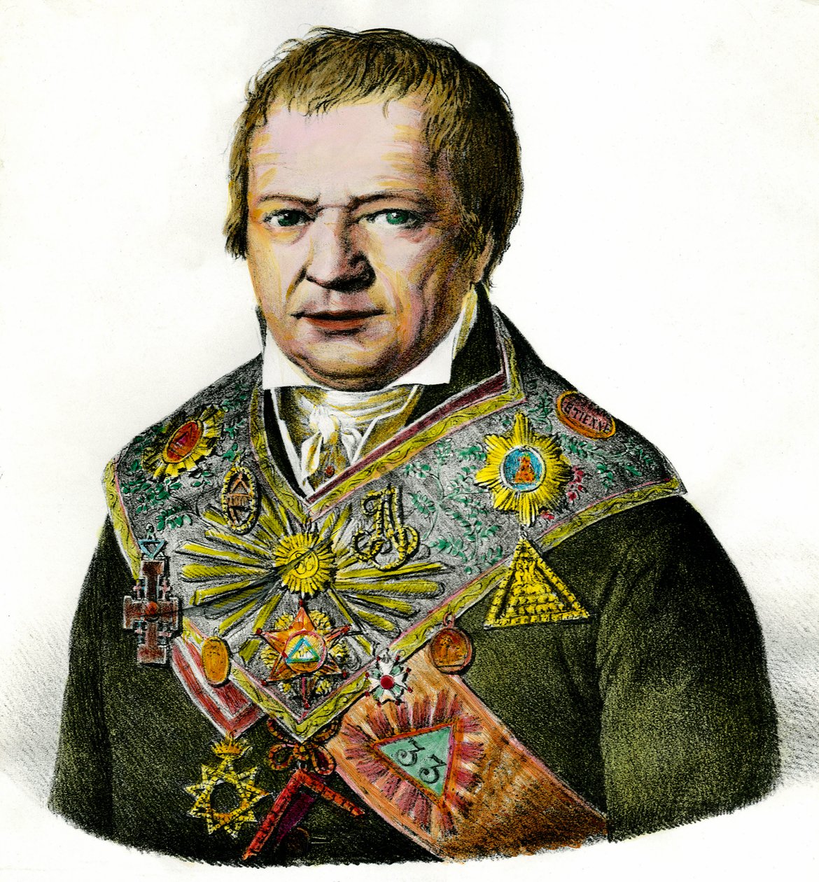 Portret pokrycia, Franc Macon. autorstwa Unknown artist