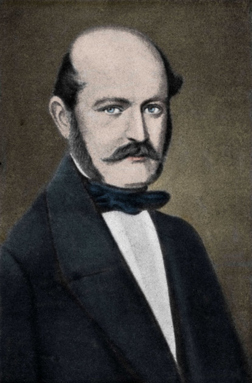 Portret Ignaza Filipa Semmelweisa (Semmelweisa), węgierskiego położnika (1818-1865). autorstwa Unknown artist