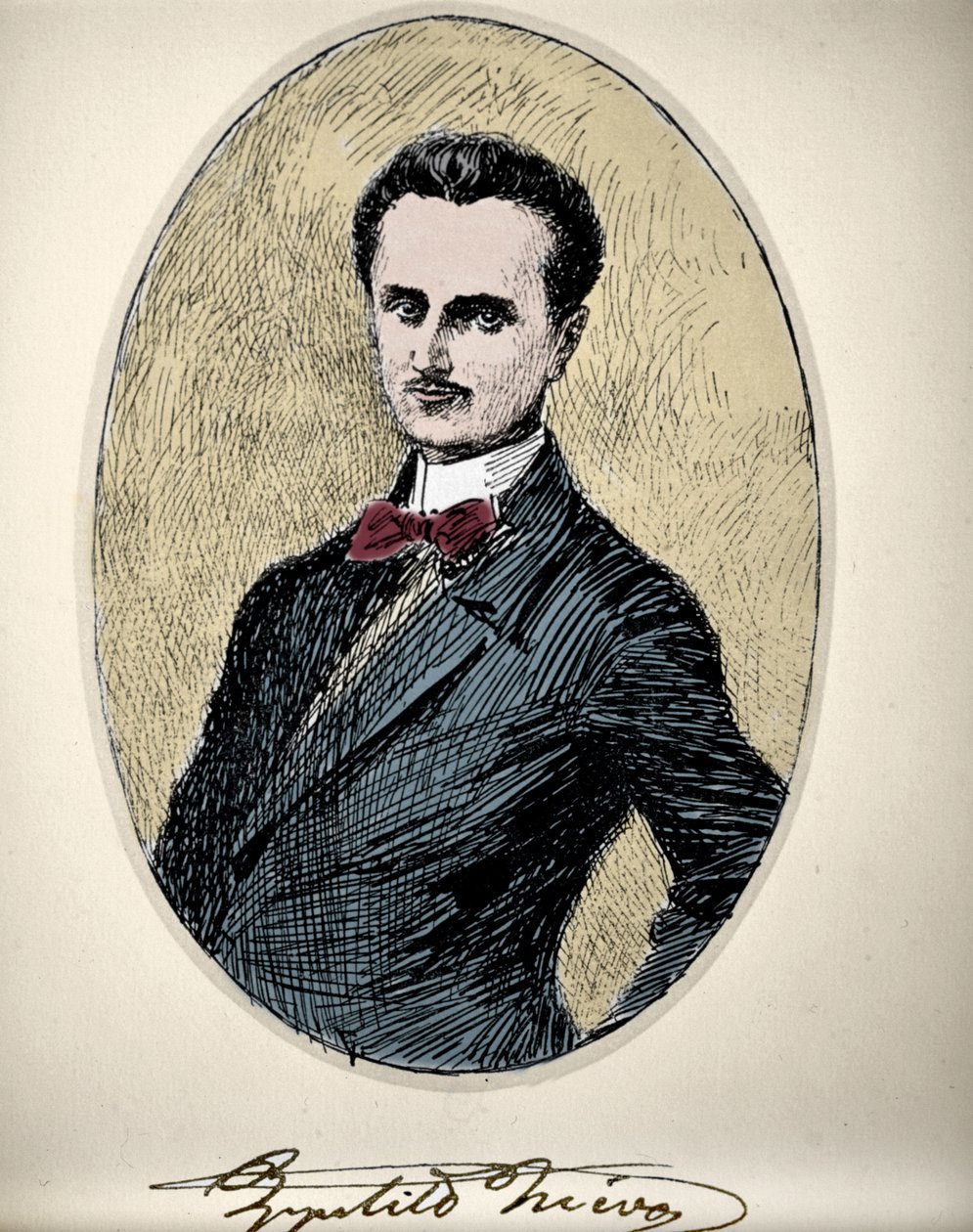 Portret Ippolito Nievo (1831-61) Włoski pisarz i patriota. autorstwa Unknown artist