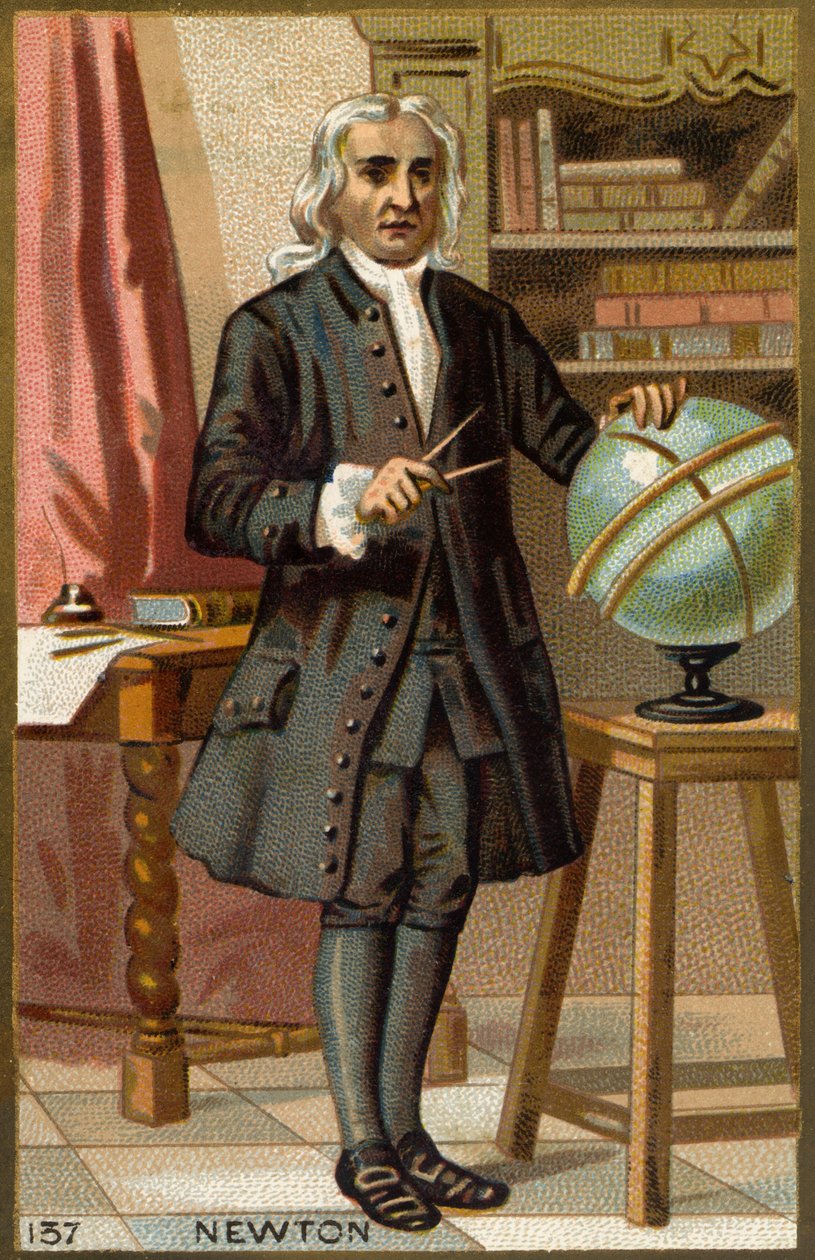 Portret Isaaca Newtona (1642-1727), angielskiego matematyka, fizyka i astronoma. autorstwa Unknown artist