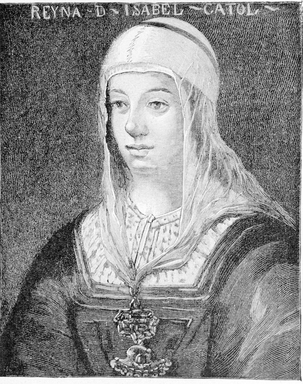 Portret Izabeli I Katoliczki (1451 - 1504), królowej Kastylii. autorstwa Unknown artist