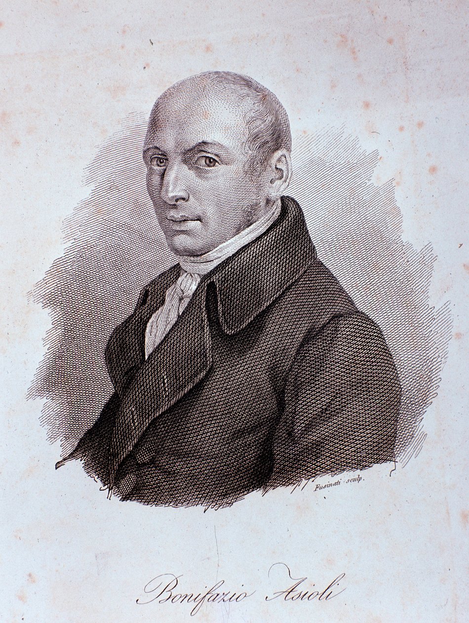Portret włoskiego kompozytora Bonifazio Asioli (1769-1832) Grawer. 19 wiek. Mediolan, biblioteka konserwatorium autorstwa Unknown artist