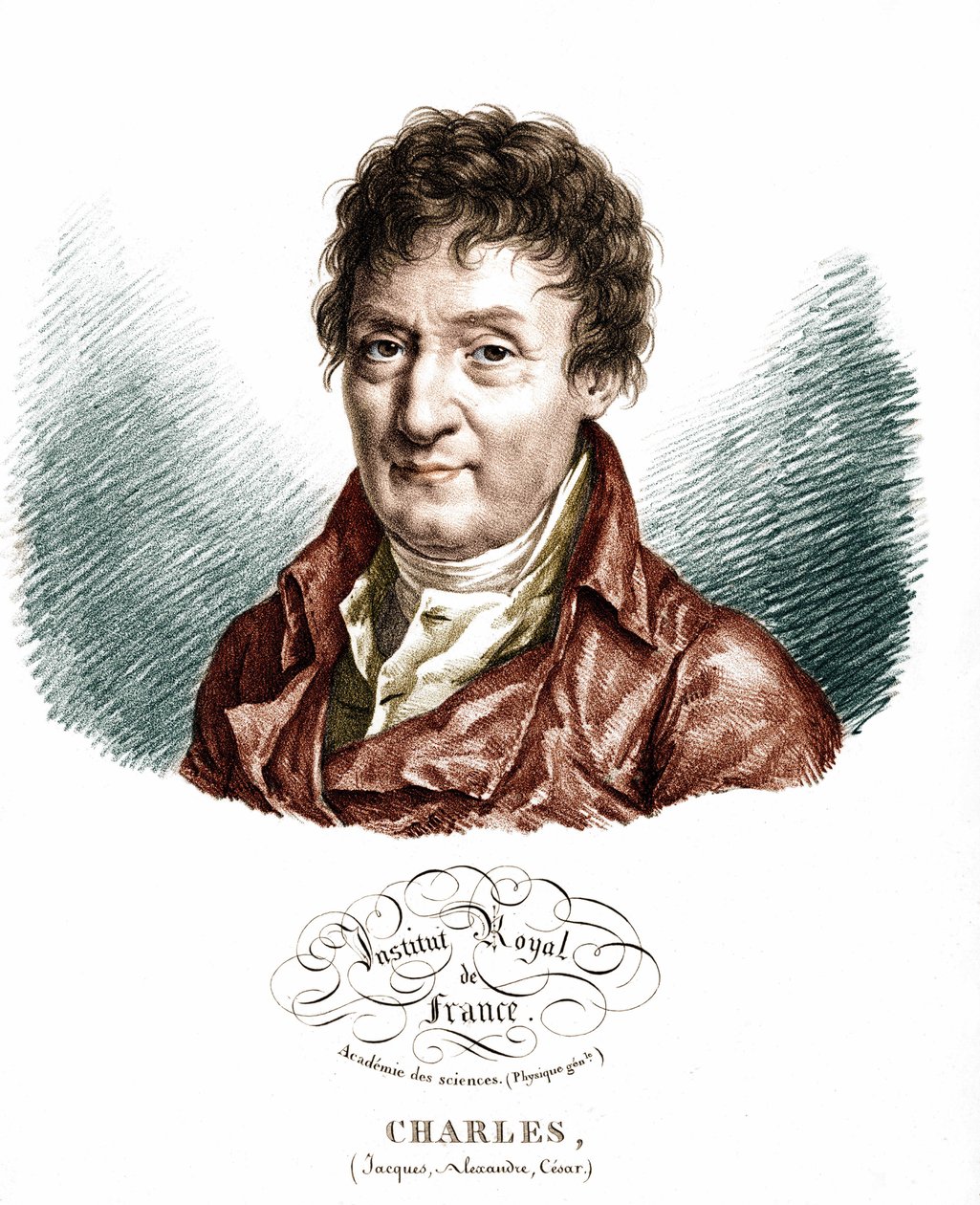 Portret Jacquesa Alexandre Cesara Charlesa (1746-1823), francuskiego fizyka. autorstwa Unknown artist
