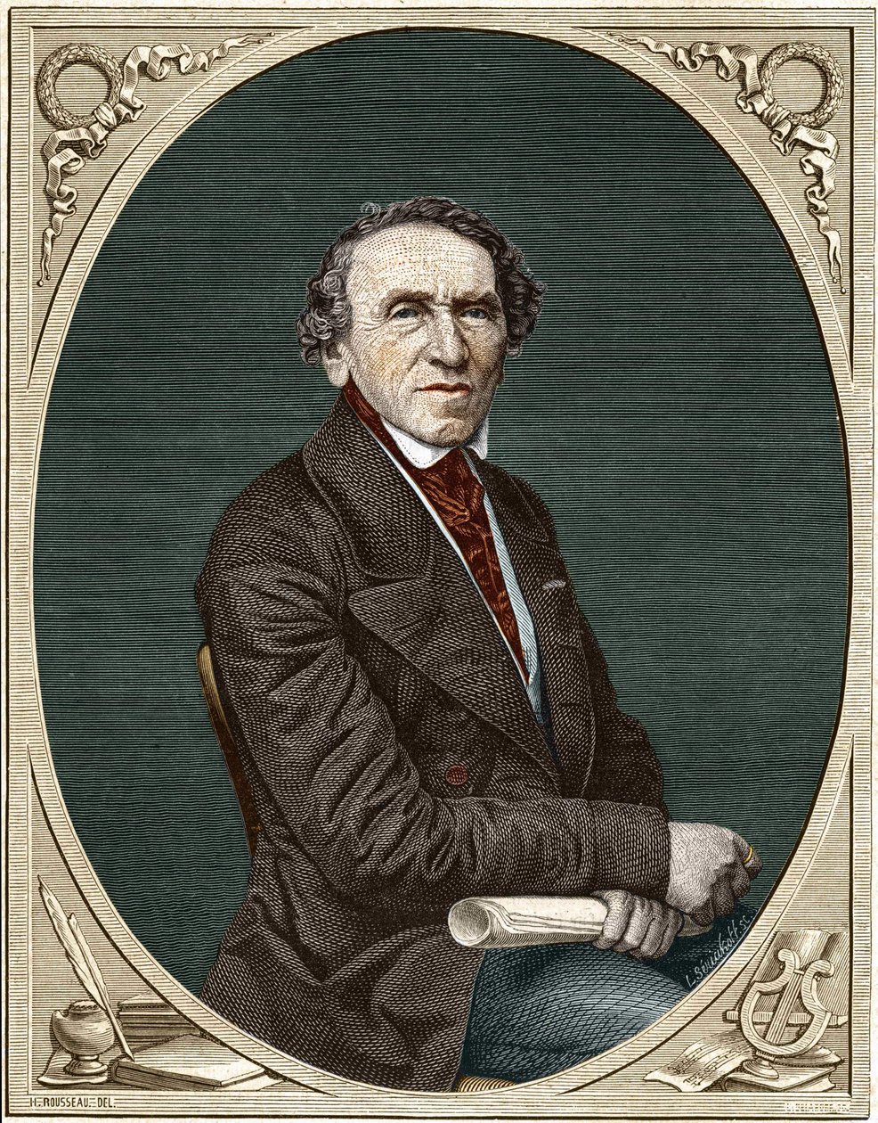 Portret Jakoba Liebmanna Meyerbeera (1791-1864), niemieckiego kompozytora. autorstwa Unknown artist