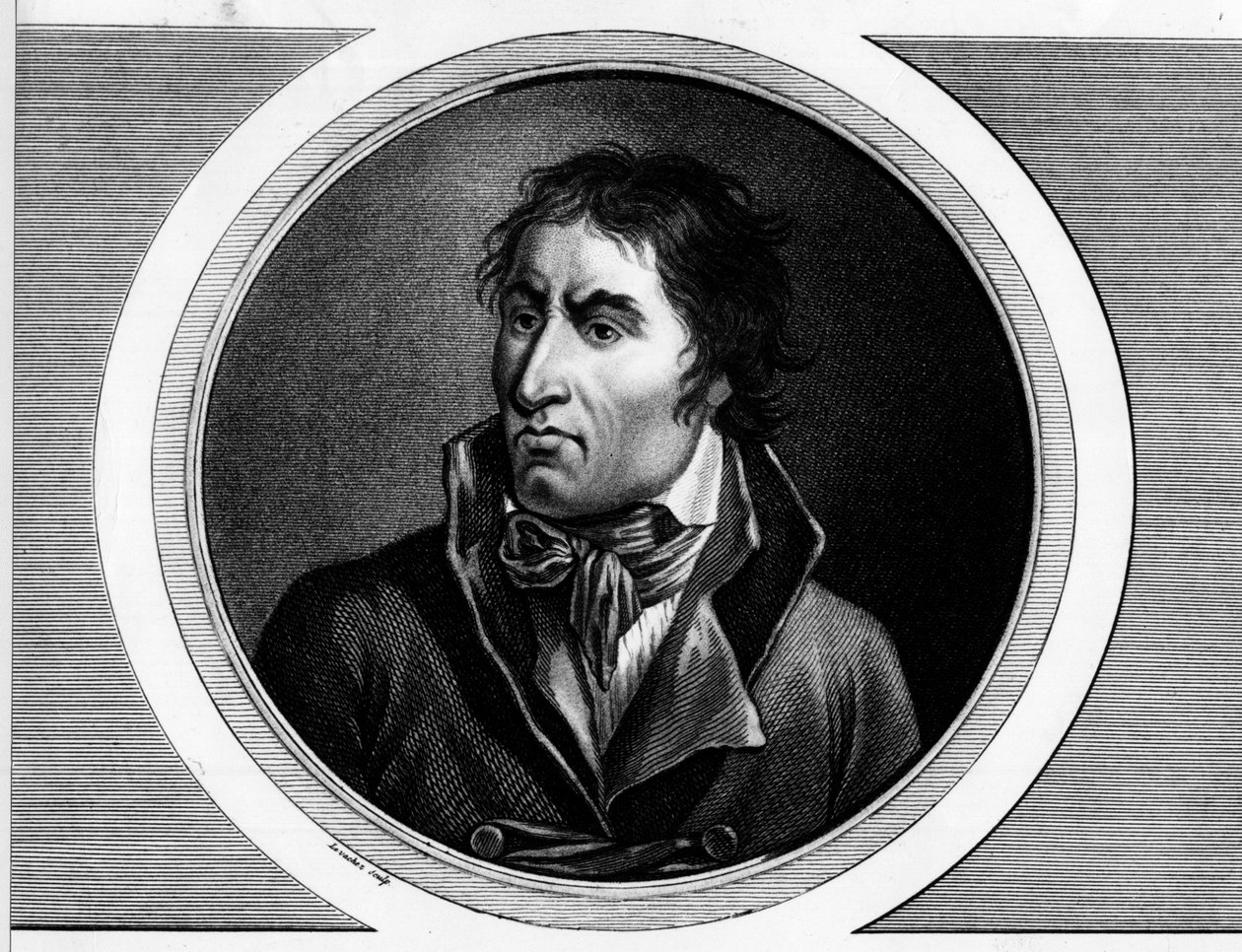 Portret Jeana Baptiste Carriera (1756 - 1794), francuskiego polityka. Grawer w „”Kompletny zbiór obrazów historycznych rewolucji francuskiej, w trzech tomach.””” 1804. autorstwa Unknown artist