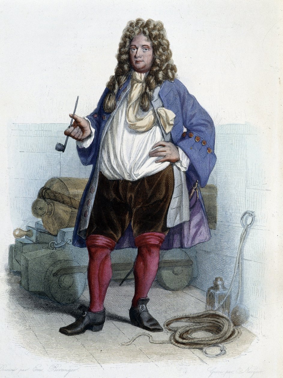 Portret Jeana Barta, francuskiego korsarza (1650-1702) - w „”Le Plutarque francais””, autorstwa Mennecheta autorstwa Unknown artist