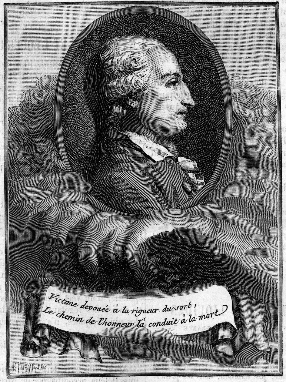 Portret Jeana Francois Pilatre de Rosier (1757-1785), francuskiego fizyka i aeronauty (pierwszy podróżnik balonem). (Z grawerunku czasu). Grawerowanie w „”Natura: przegląd nauk i ich zastosowania w sztuce i przemyśle”” z 25 lipca autorstwa Unknown artist