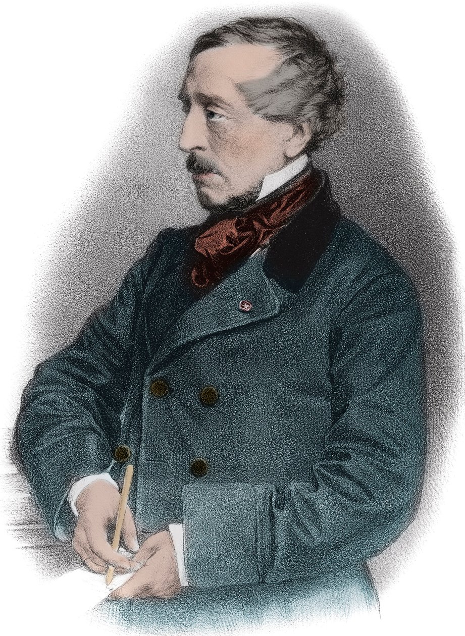 Portret Jeana Jacquesa (Jean-Jacques) Ampere (1800-1864) Francuski historyk - autorstwa Unknown artist