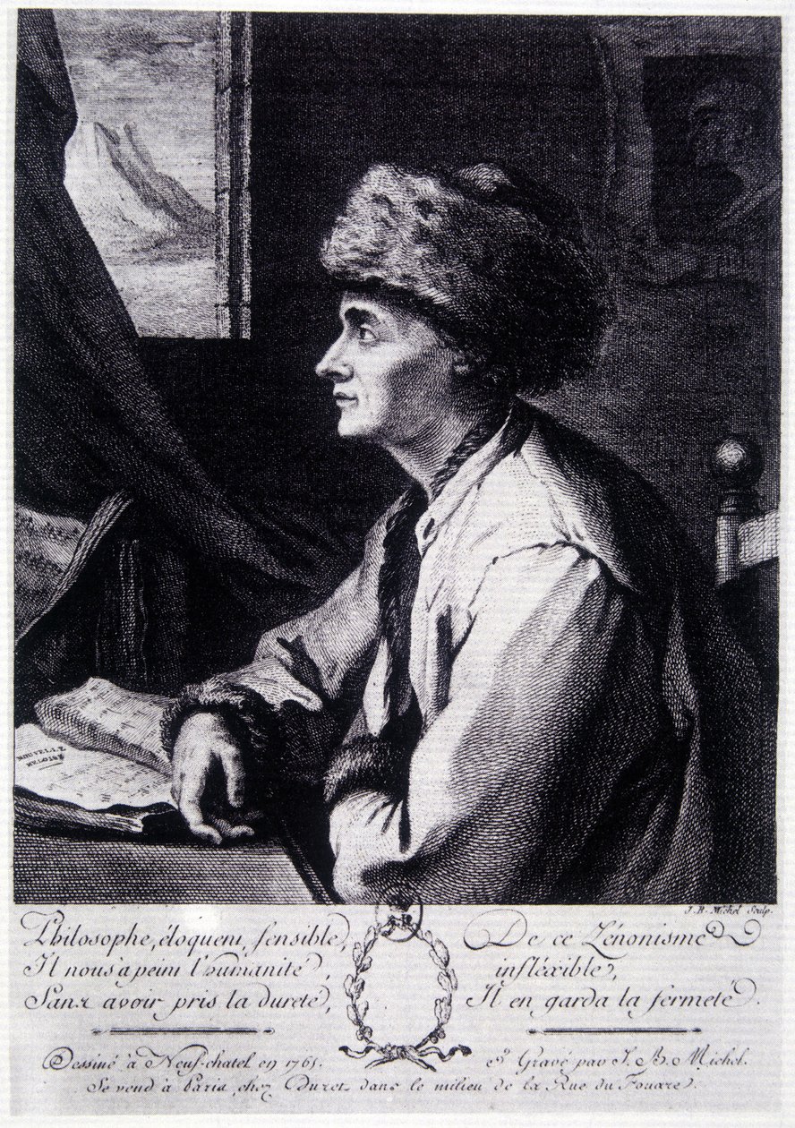 Portret Jeana Jacquesa Rousseau autorstwa Unknown artist