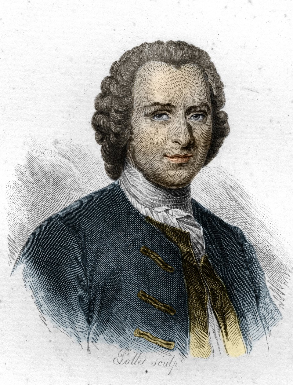 Portret Jeana Jacquesa Rousseau, rycina z XIX wieku autorstwa Unknown artist