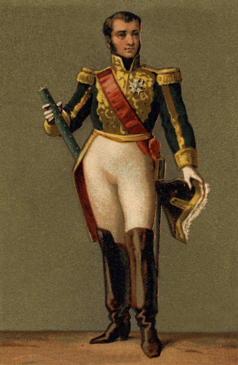 Portret Jeana Lannesa, księcia Montebello (1769 - 1809), marszałka Francji. Chromolitografia XIX wieku. autorstwa Unknown artist