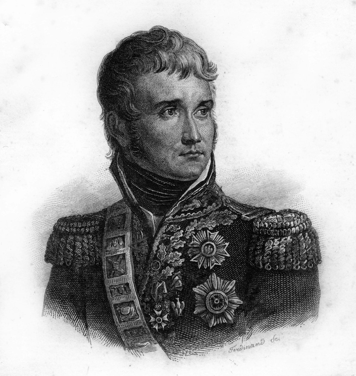 Portret Jeana Lannesa, księcia Montebello (1769 - 1809) Marszałek Francji, rycina z XIX wieku autorstwa Unknown artist