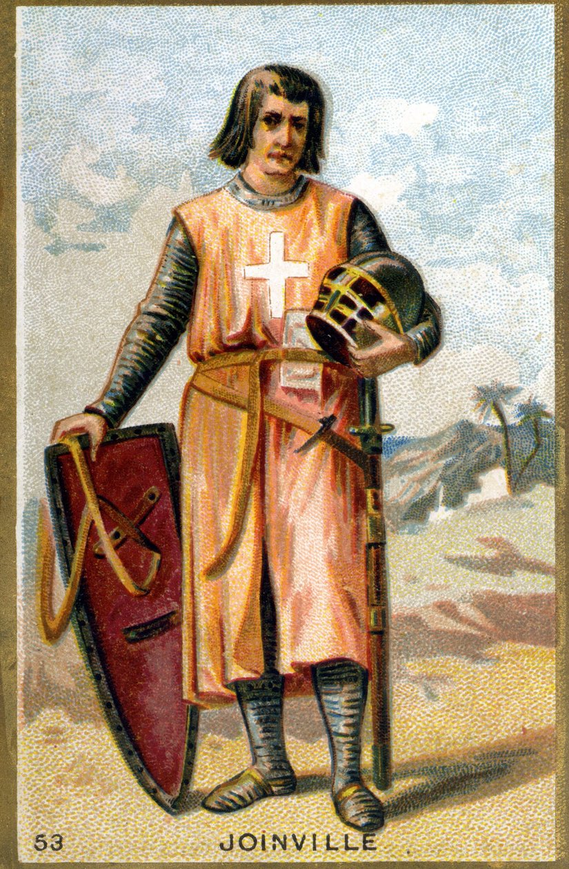 Portret Jean de Joinville (1225 - 1317) francuskiego felietonisty. Chromolitografia XIX wieku. autorstwa Unknown artist