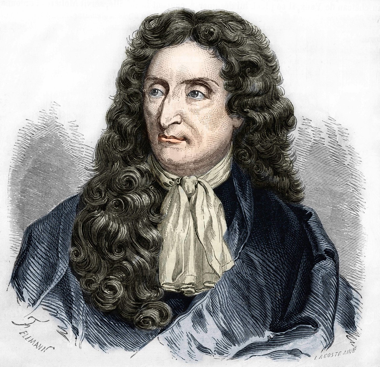 Portret Jeana de La Fontaine (1621-1695), francuskiego poety. autorstwa Unknown artist
