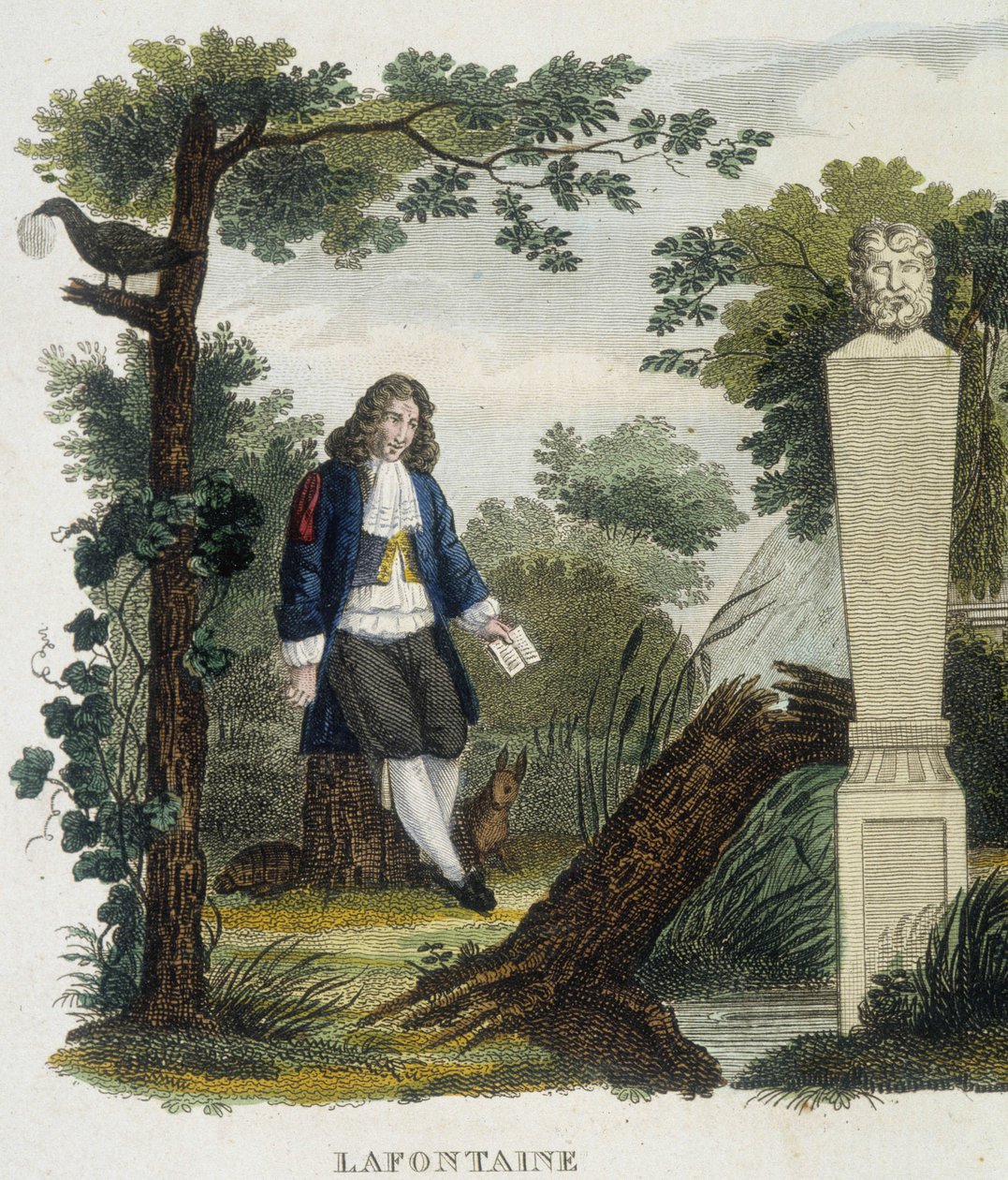 Portret Jean de la Fontaine - grawer autorstwa Unknown artist