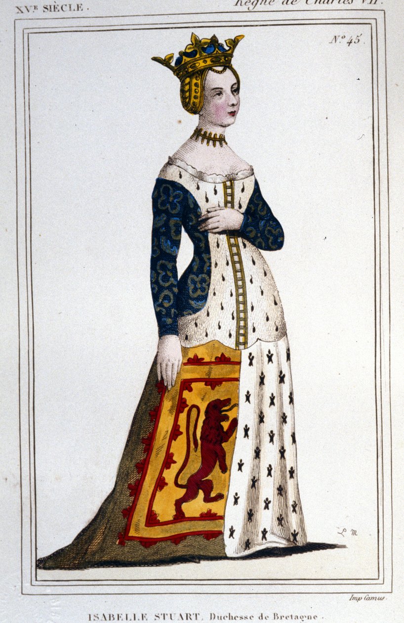 Portret Joanny - Isabelle Stuart (1426 - 1494/9), księżnej Bretanii. autorstwa Unknown artist