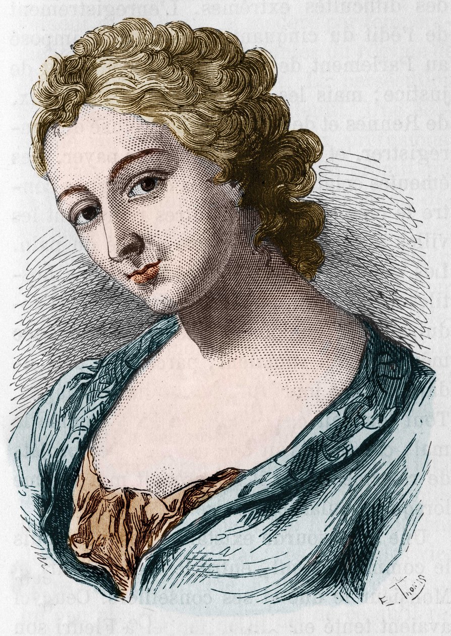 Portret Jeanne Agnes Berthelot de Plemont, znanej jako Madame la Marquise de Prue (1698-1727). autorstwa Unknown artist