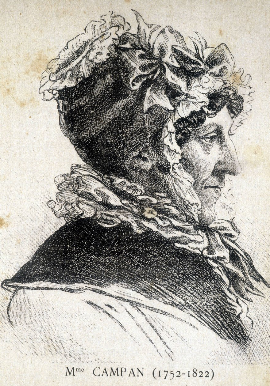 Portret Jeanne Louise Henriette Genest, Madame Campan (1752 - 1822), francuskiego pedagoga - w „Les Contemporains””, b.d. koniec XIX wieku. autorstwa Unknown artist