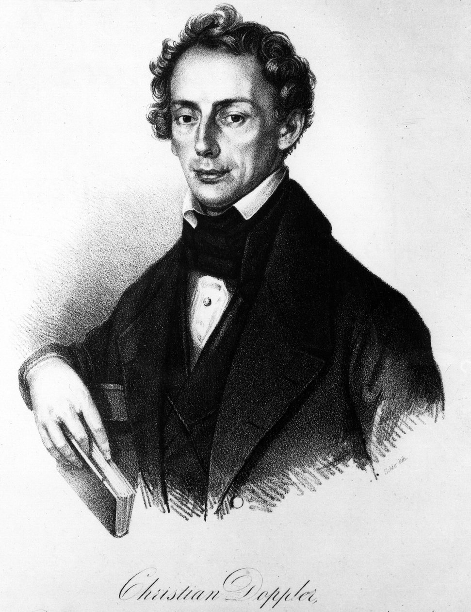 Portret Johanna Christiana Dopplera (1803-1853). Fizyk austriacki. autorstwa Unknown artist