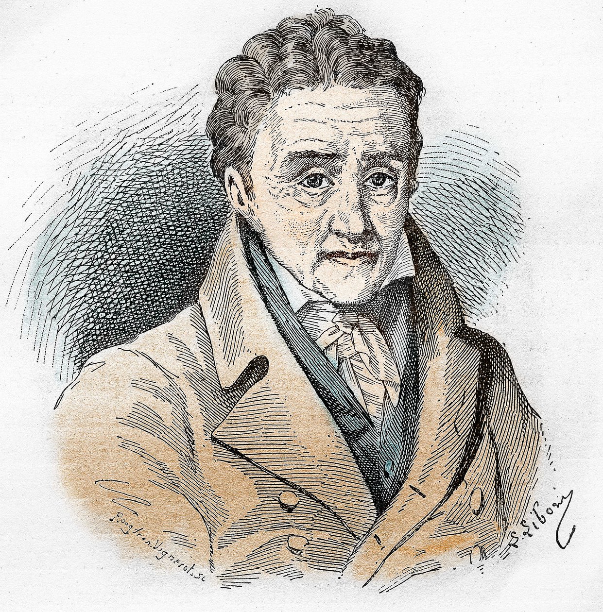 Portret Johanna Heinricha Pestalozziego (1746 - 1827), szwajcarskiego pedagoga i pedagoga. autorstwa Unknown artist