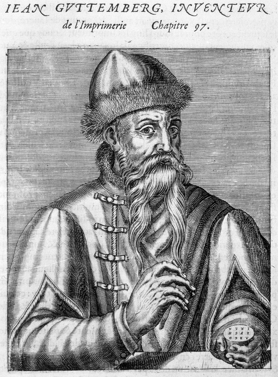 Portret Jana Gutenberga (1400-1468). autorstwa Unknown artist