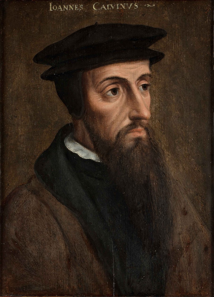 Portret Jana Kalwina (1509-1564), ok. 1550 (olej na płycie) autorstwa Unknown artist