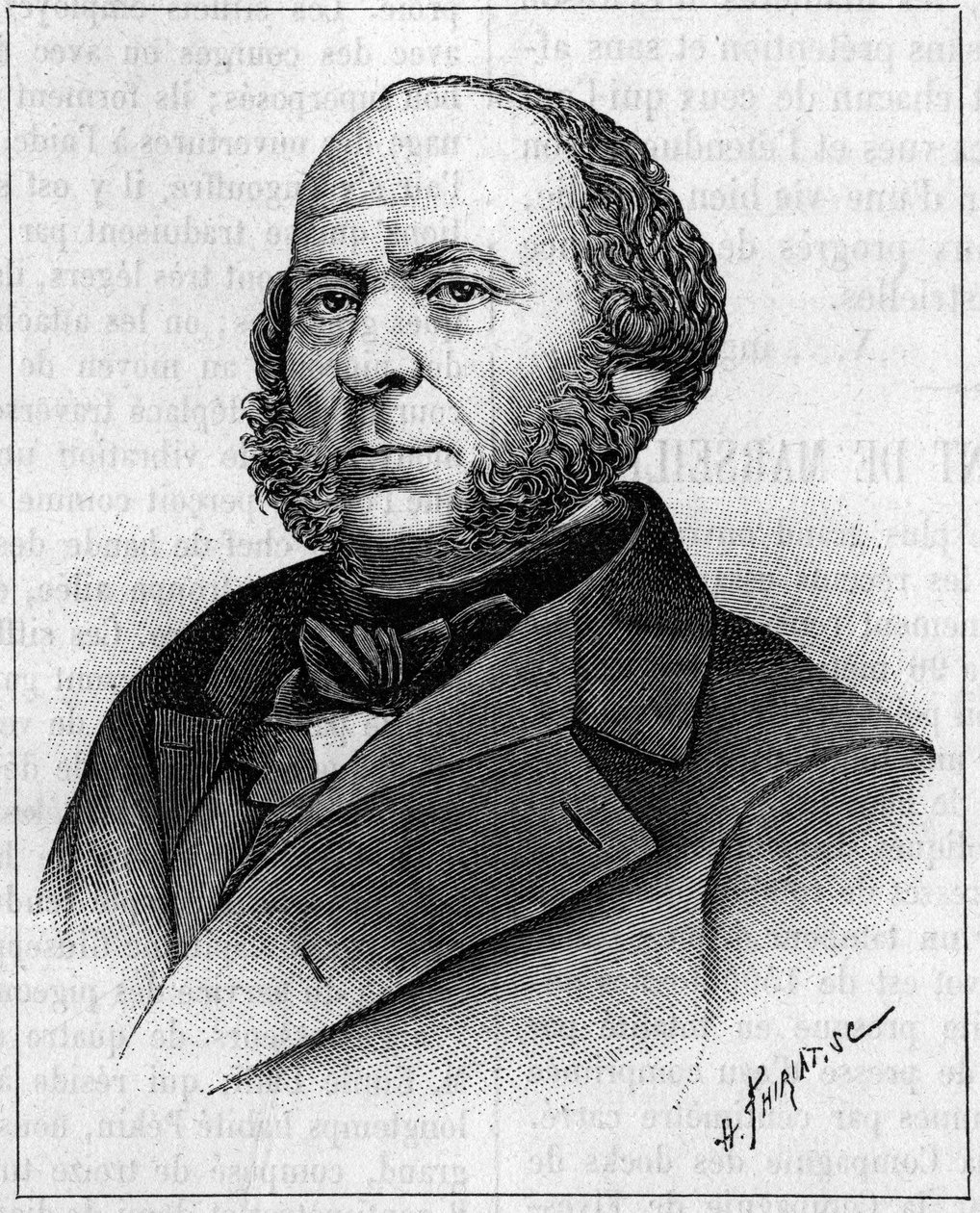 Portret Johna Ericssona (1803-1889), amerykańskiego inżyniera i wynalazcy szwedzkiego pochodzenia. Rycina w „Przyrodzie: przegląd nauk i ich zastosowania w sztuce i przemyśle” z dnia 27 kwietnia 1889 r. autorstwa Unknown artist