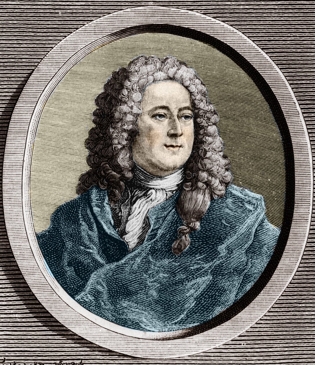 Portret Johna Law (1671-1729), Scottish Financial, który spowodował bankructwo w 1720 roku (zdarzenie Quincampoix Street) autorstwa Unknown artist