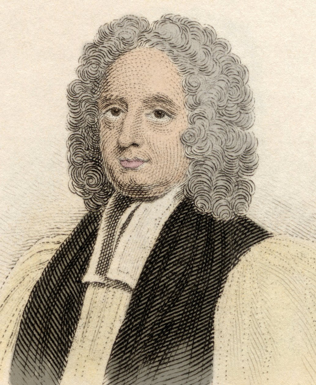 Portret Jana Pottera (ok. 1674-1747), angielskiego duchownego i archaicznego z Cantorbery. Rycina XIX wieku. autorstwa Unknown artist