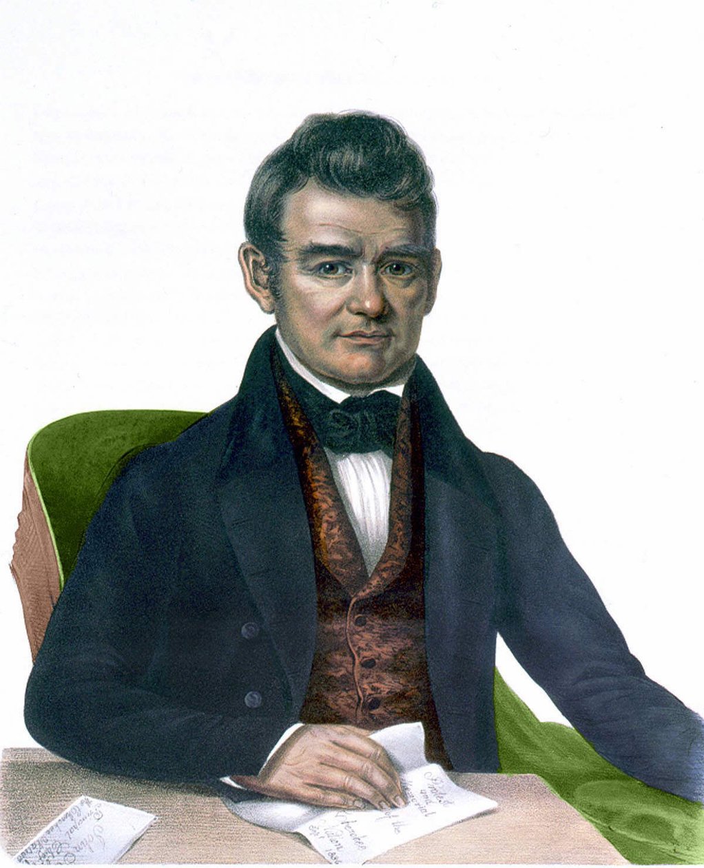 Portret Johna Rossa, rycina 1843. autorstwa Unknown artist