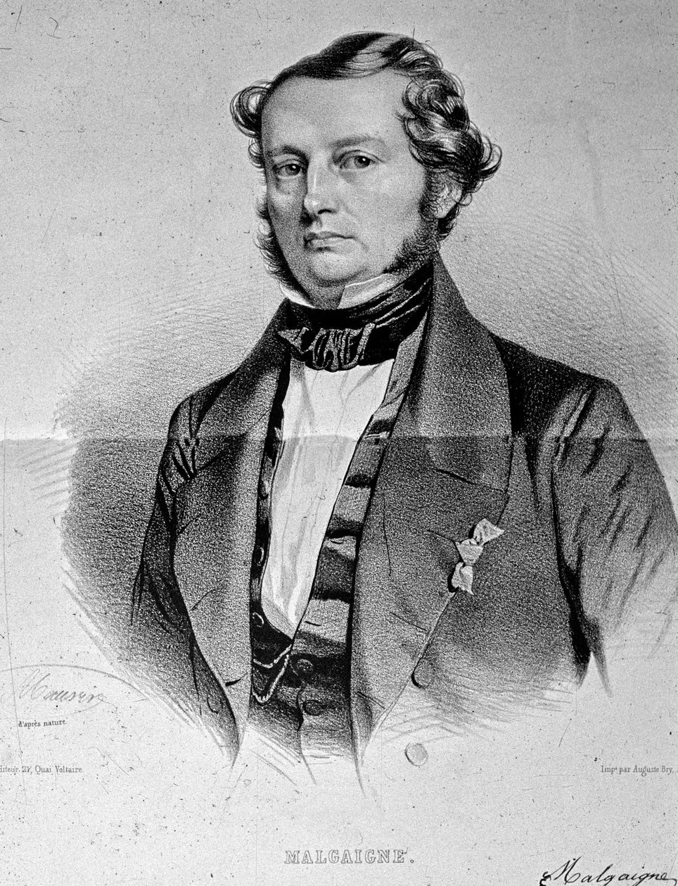 Portret Josepha François Malgaigne (1806-1865) autorstwa Unknown artist