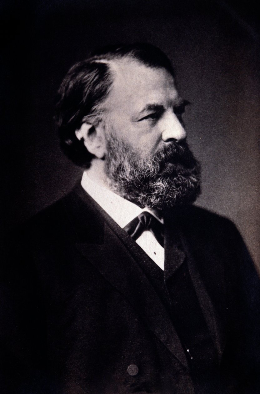 Portret Józefa Joachima (1831-1907) Węgierskiego skrzypka, kompozytora i reżysera Foto. Mediolan, biblioteca del conservatorio autorstwa Unknown artist