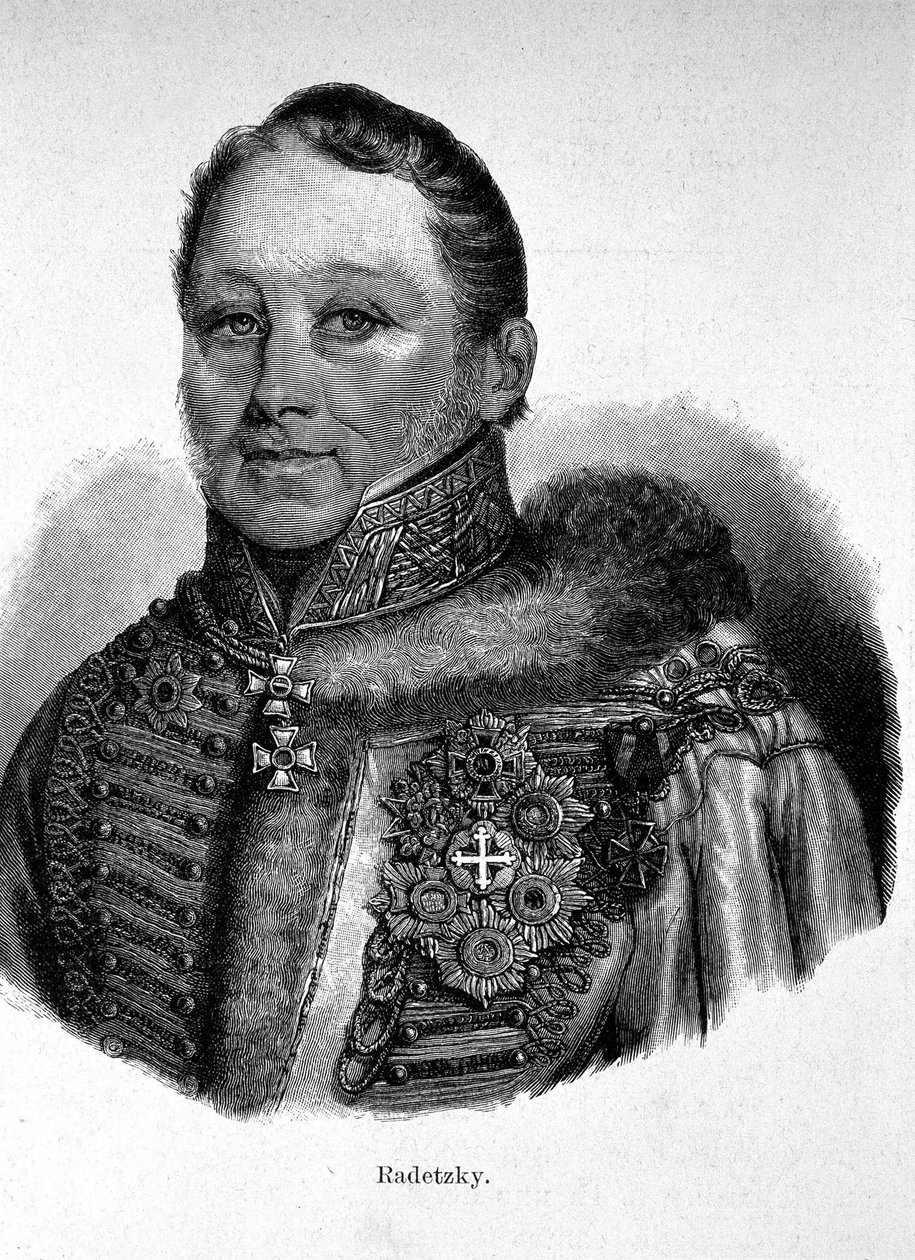 Portret Józefa Radetzky, hrabiego von Radetz (1766 - 1858), austriackiego Feld-Marechala. autorstwa Unknown artist