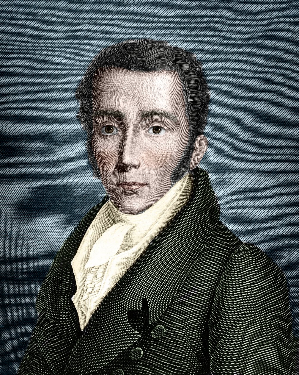 Portret Josepha von Fraunhofera (1787 - 1826) Niemiecki optyk i fizyk, twórca spektroskopii. autorstwa Unknown artist