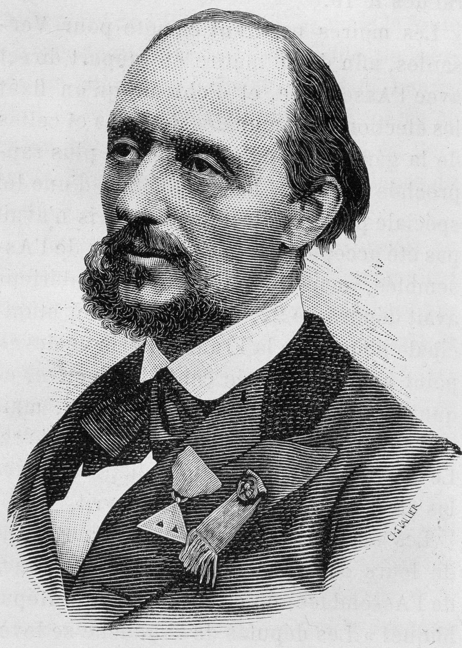 Portret Julesa Bergereta (1839 - 1905). Rycina z końca XIX wieku w „Histoire de France” H. Martina. autorstwa Unknown artist