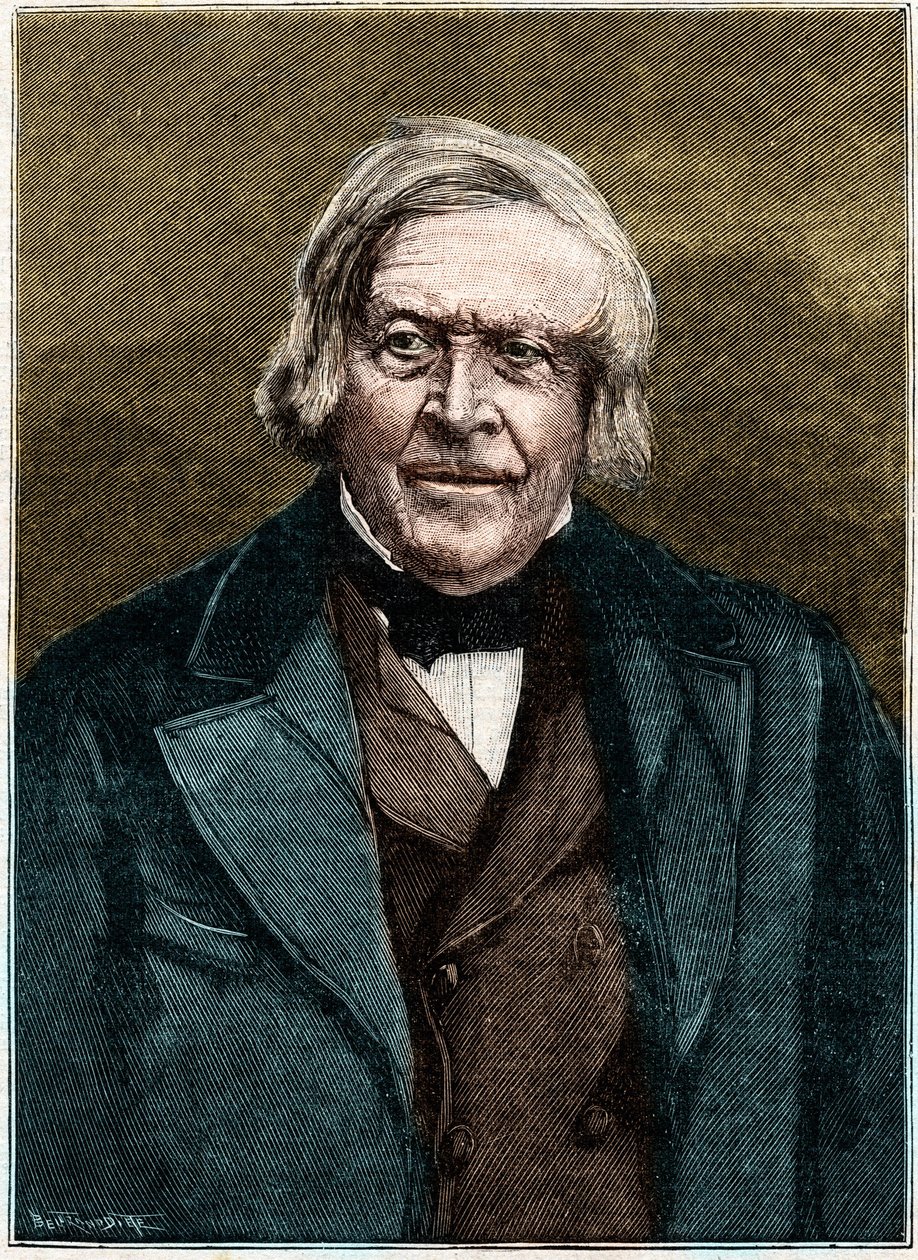 Portret Julesa Micheleta, francuskiego historyka i pisarza (1798 - 1874). autorstwa Unknown artist