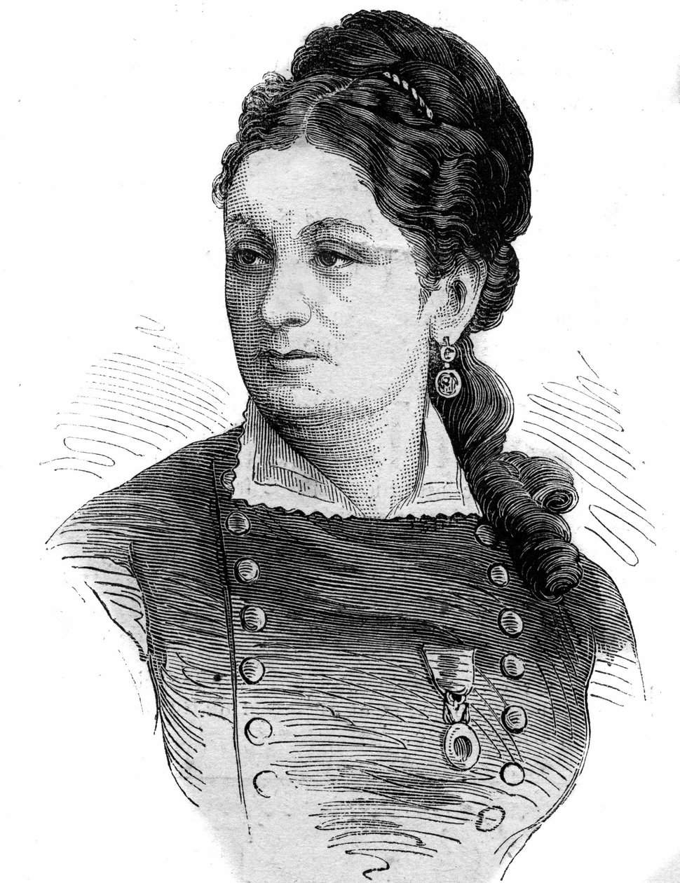 Portret Juliette Dodu (1848-1909) bohaterki wojny 1870. autorstwa Unknown artist